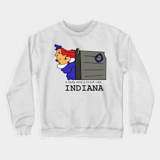 A funny map of Indiana 3 Crewneck Sweatshirt